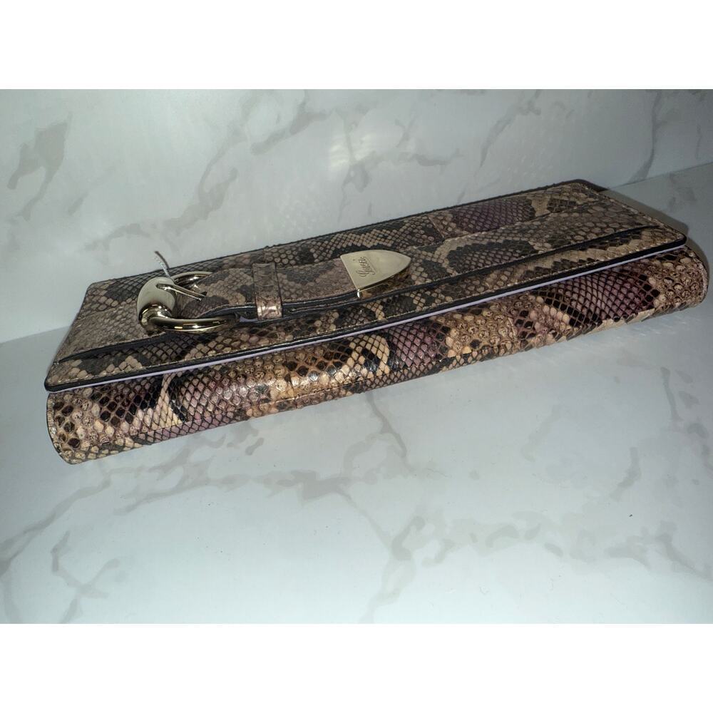 Gucci Python Continental Wallet with Horsebit Det… - image 8